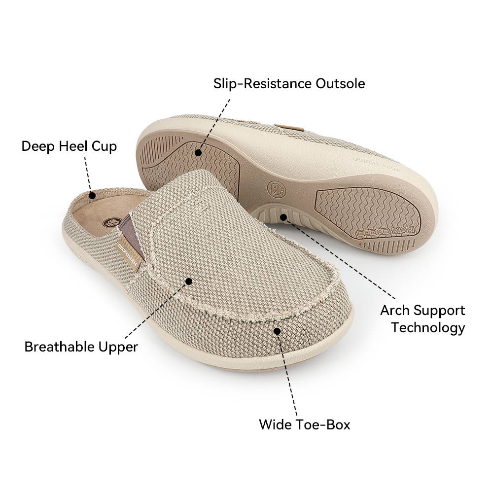comfortable house shoes with arch support